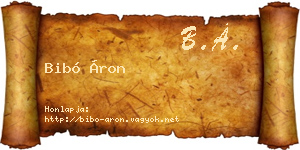 Bibó Áron névjegykártya